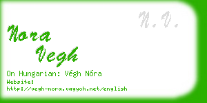 nora vegh business card